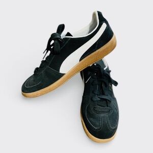 NWOT Puma Palermo Unisex Black and White Snickers Shoes Size 6.5